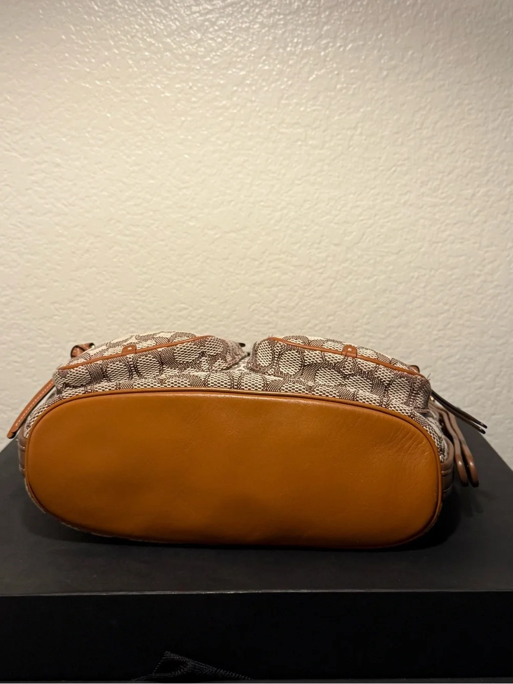 Coach Andie Shoulder Bag - Burnished Amber / Signature Jacquard Cocoa - Brass